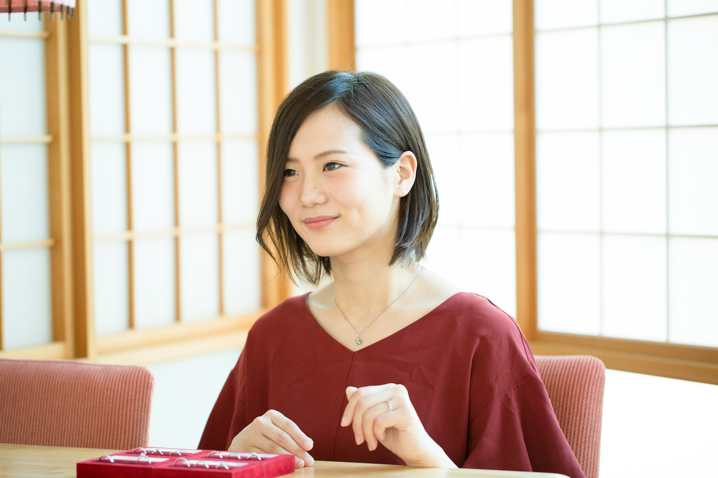 出本七瀬さん インタビュー風景