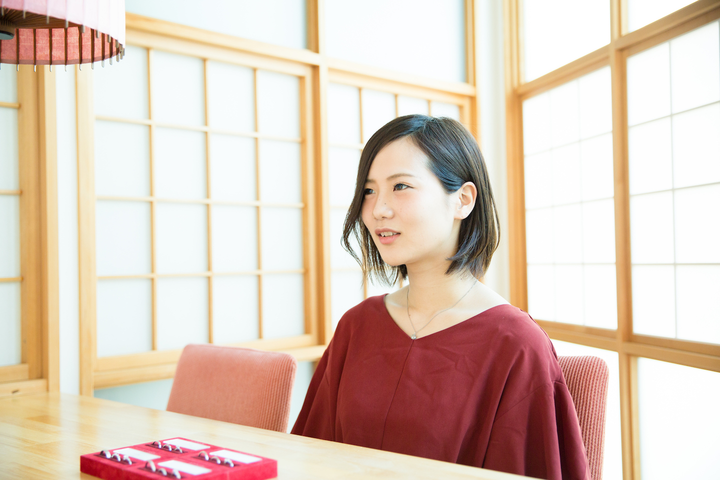 出本七瀬さん インタビュー風景