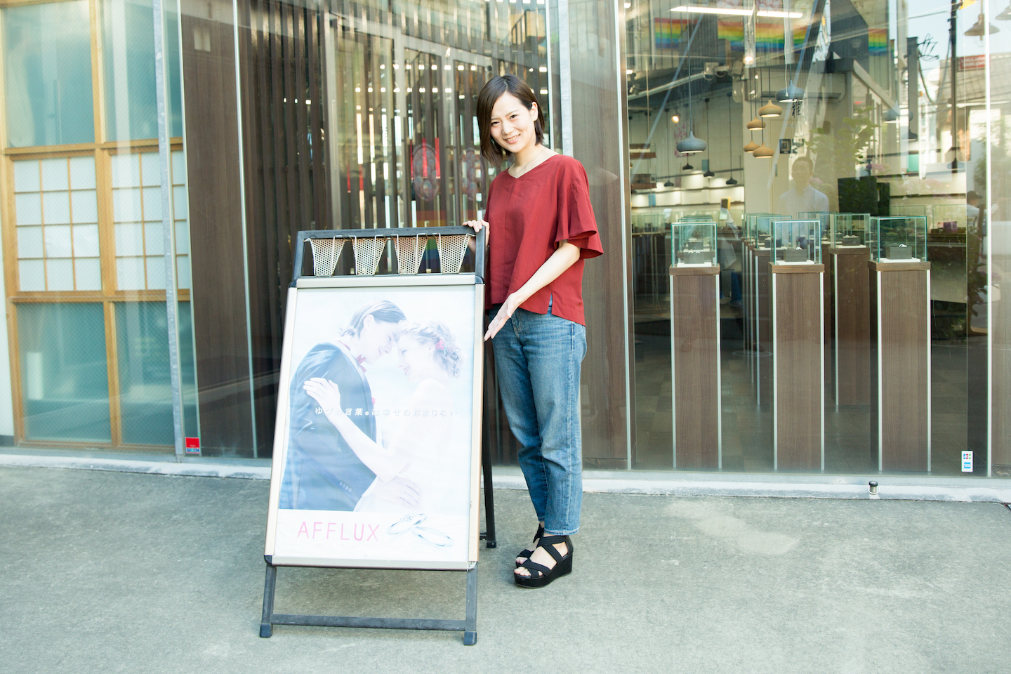 出本七瀬さん インタビュー風景